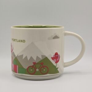 Starbucks You Are Here Collection Portland Mug 14 oz 2018 Green Interior
